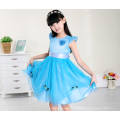 vestidos baratos 110-160 cm para los niños fiesta de Nochebuena vestidos de noche azul ropa encantadora de año nuevo en oferta